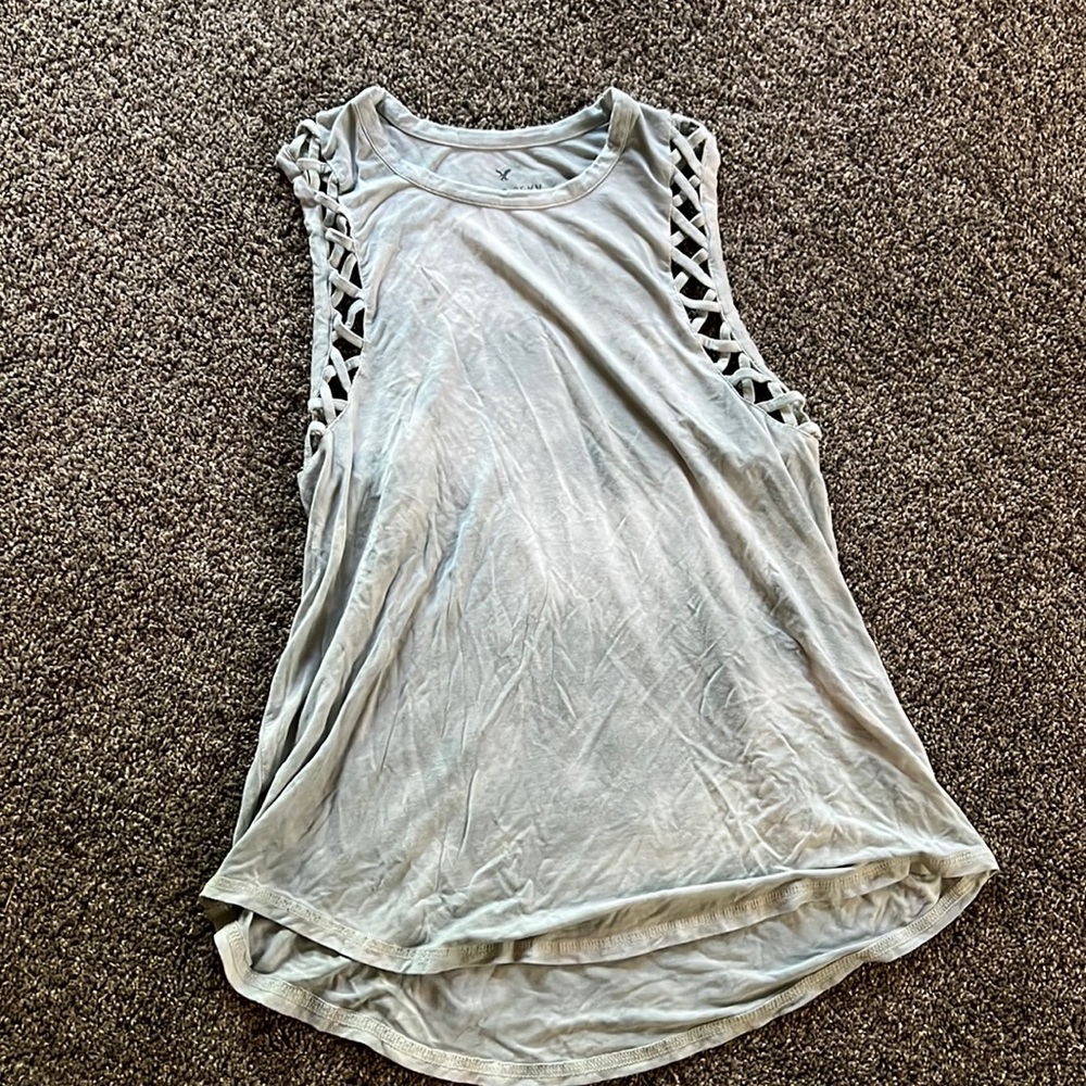 Soft and sexy green acid wash tank
